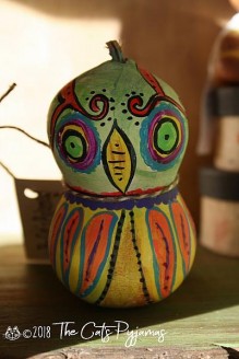 Painted Owl Gourd 1